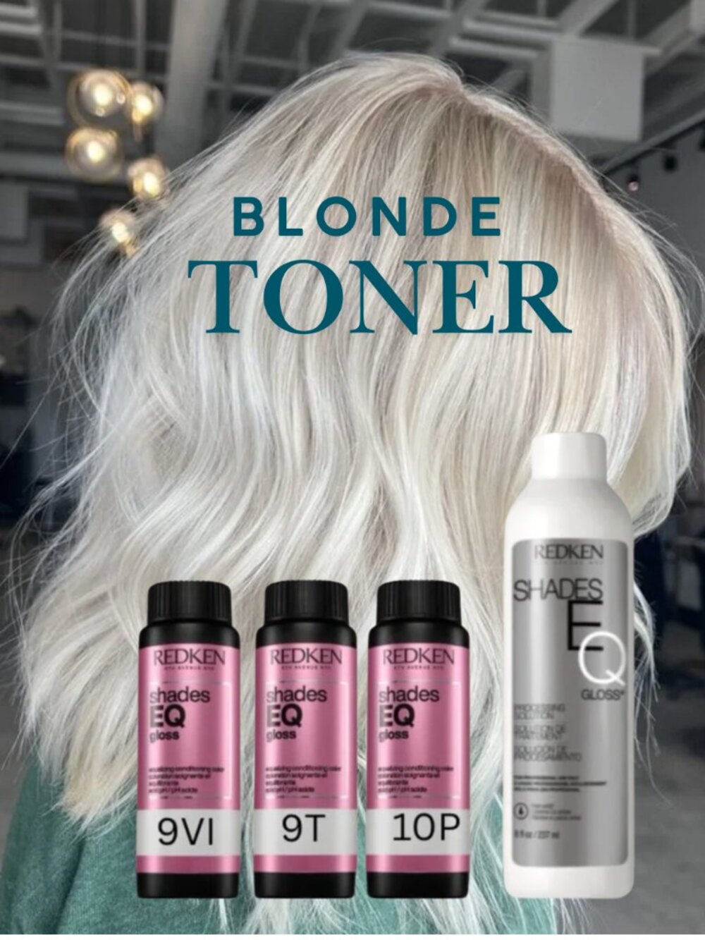 REDKEN Shades EQ Gloss Trio – 9V Platinum Ice + 9T Chrome + 10P Ivory Pearl